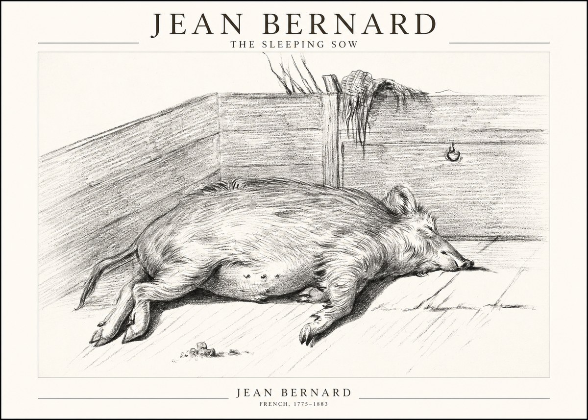 Jean Bernard The Sleeping Sow No1 - Plakát