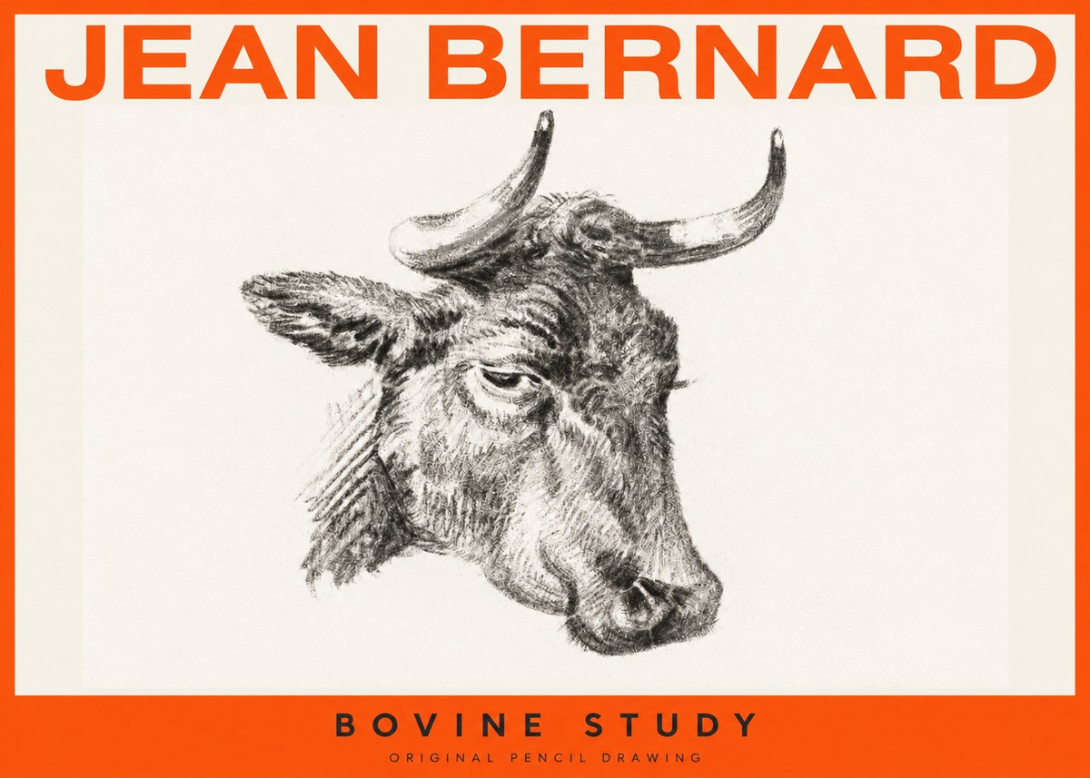 Jean Bernard Bovine Study I No2 - Plakát
