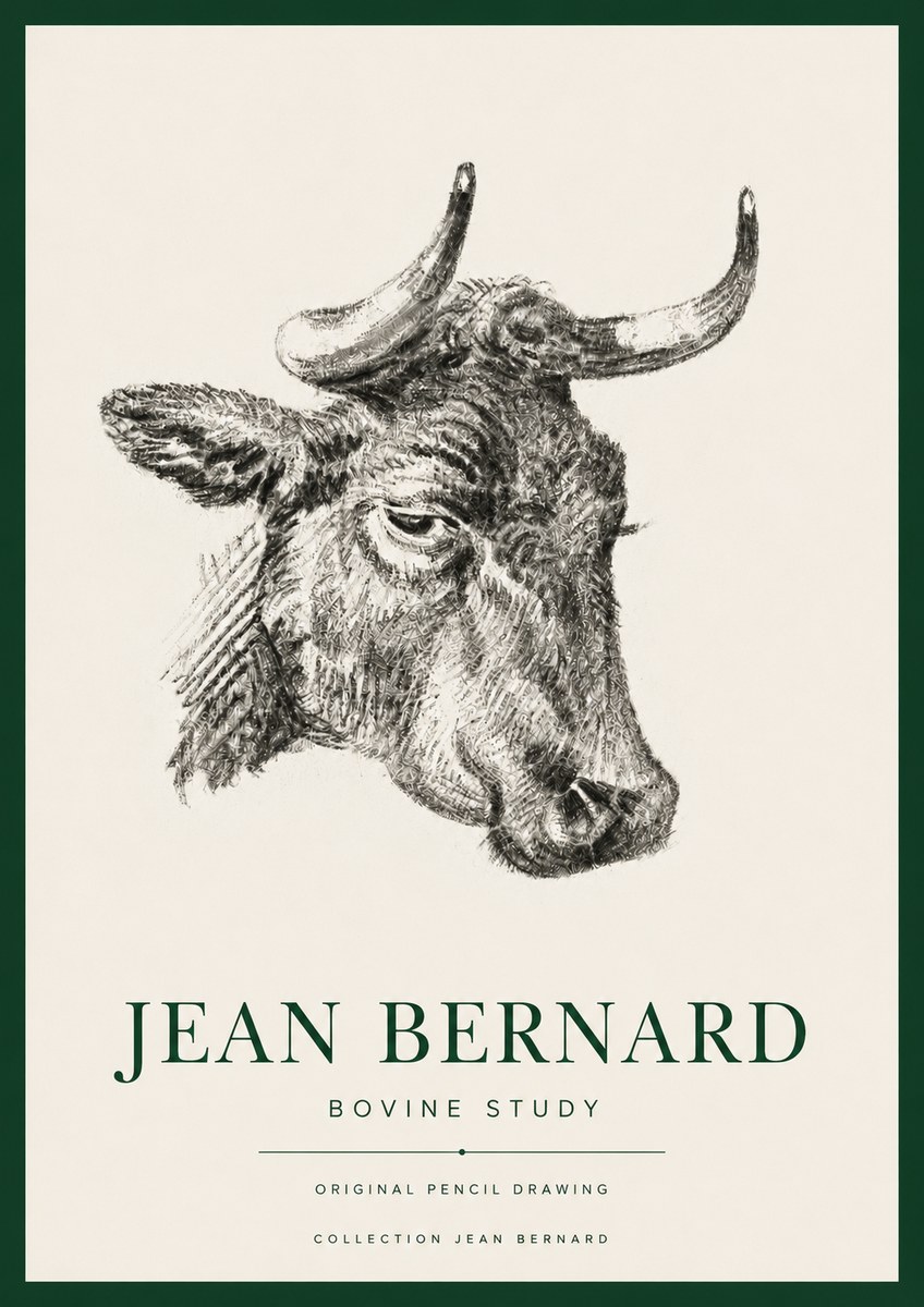 Jean Bernard Bovine Study I No4 - Plakát