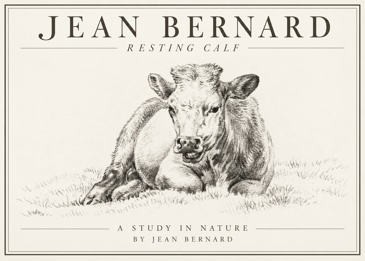 Jean Bernard Resting Calf I No1 - Plakát