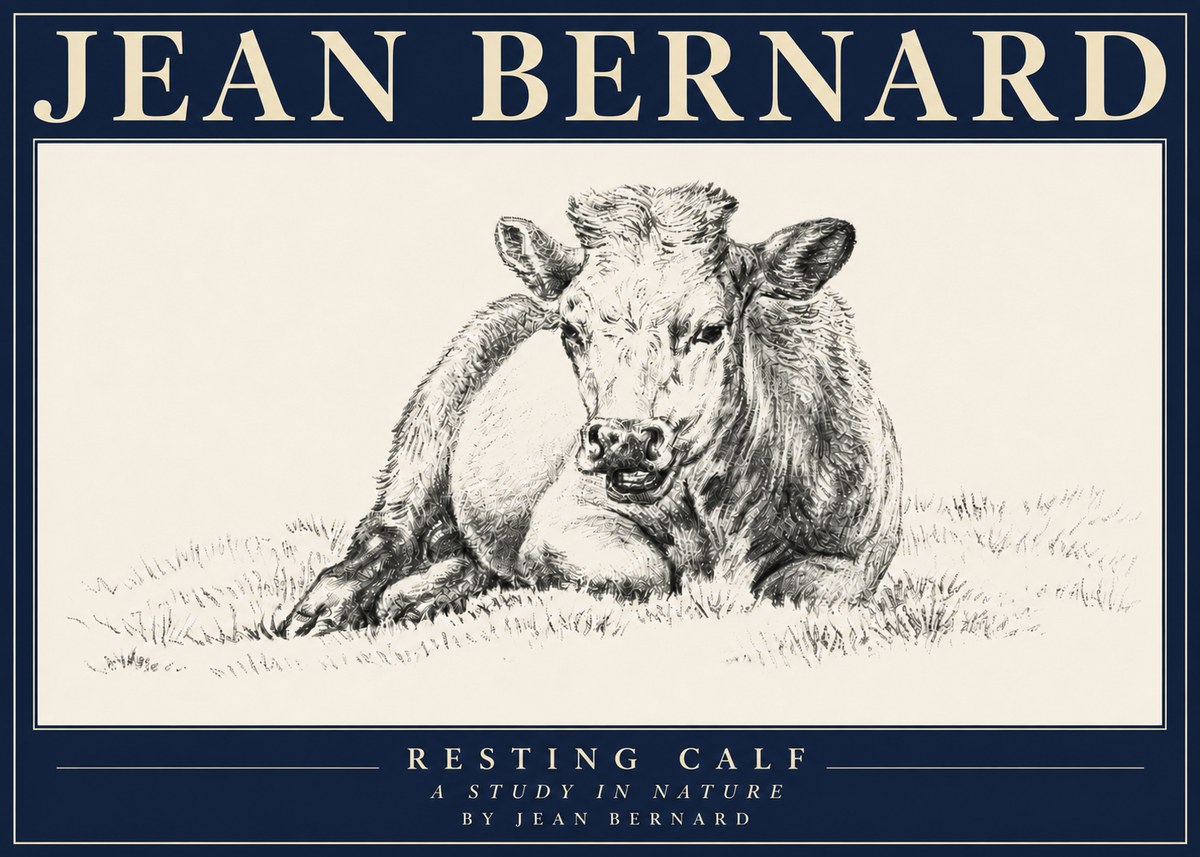 Jean Bernard Resting Calf I No4 - Plakát