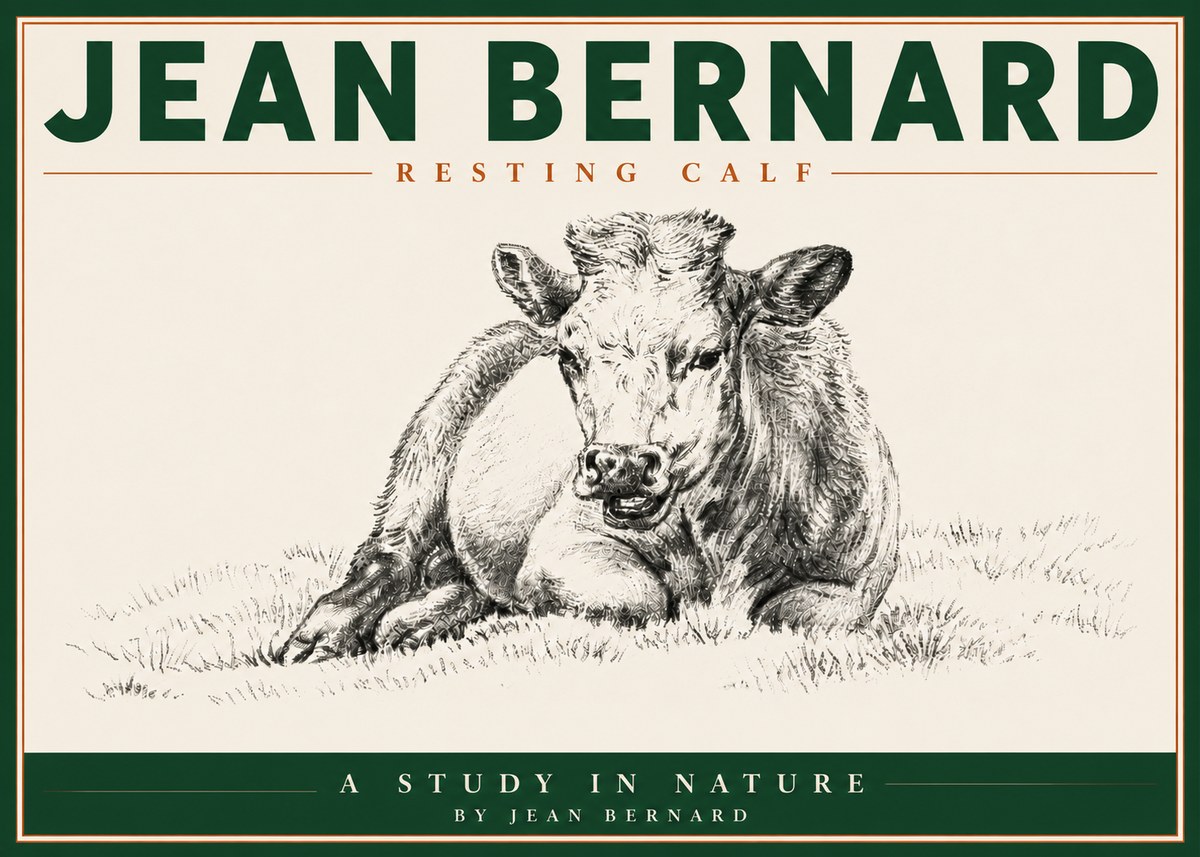 Jean Bernard Resting Calf I No5 - Plakát