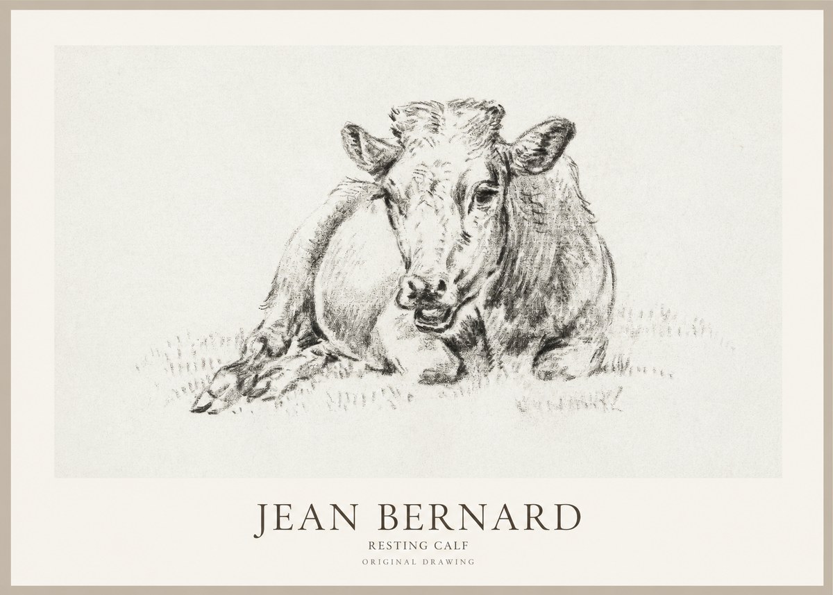 Jean Bernard Resting Calf II No1 - Plakát