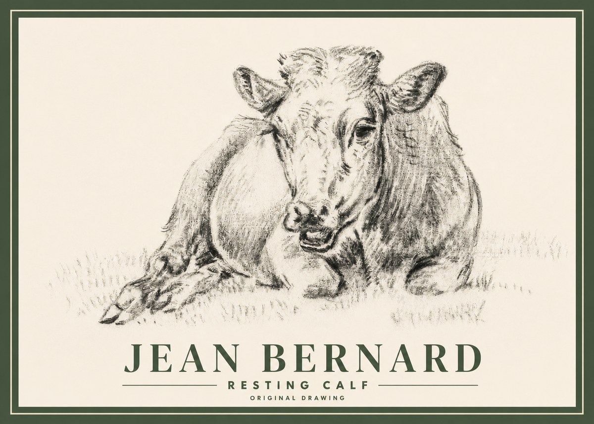 Jean Bernard Resting Calf II No3 - Plakát
