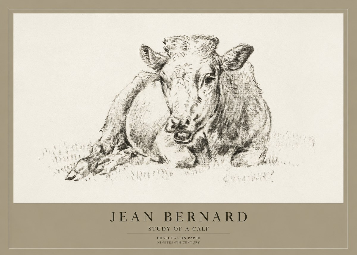 Jean Bernard Resting Calf II No4 - Plakát