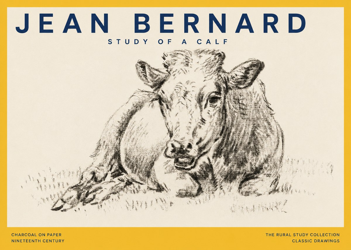 Jean Bernard Resting Calf II No5 - Plakát