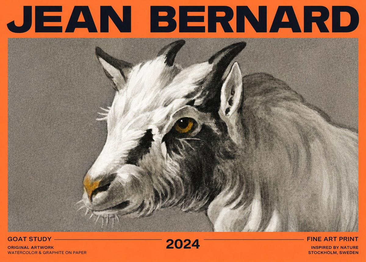 Jean Bernard Goat Study No2 - Plakát