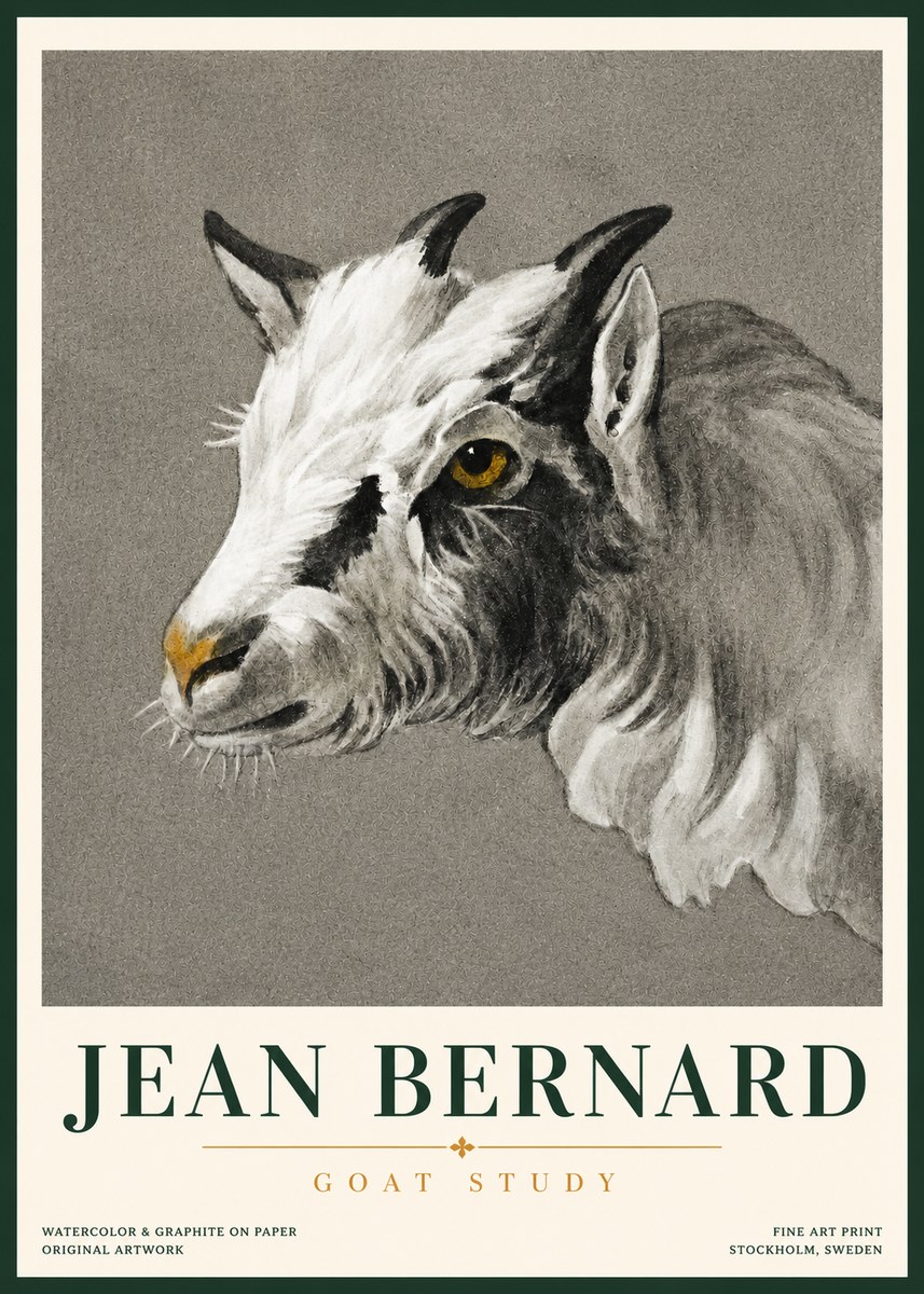 Jean Bernard Goat Study No3 - Plakát
