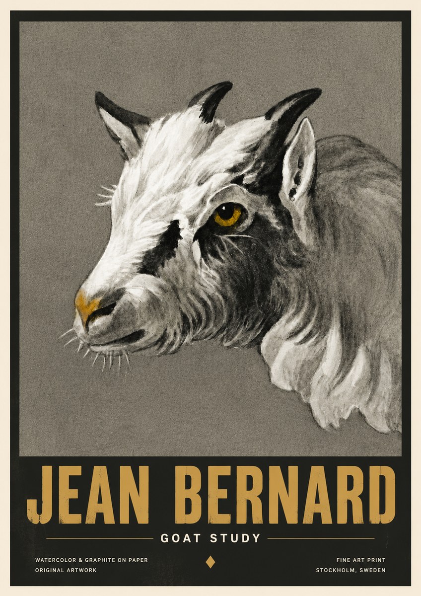 Jean Bernard Goat Study No5 - Plakát