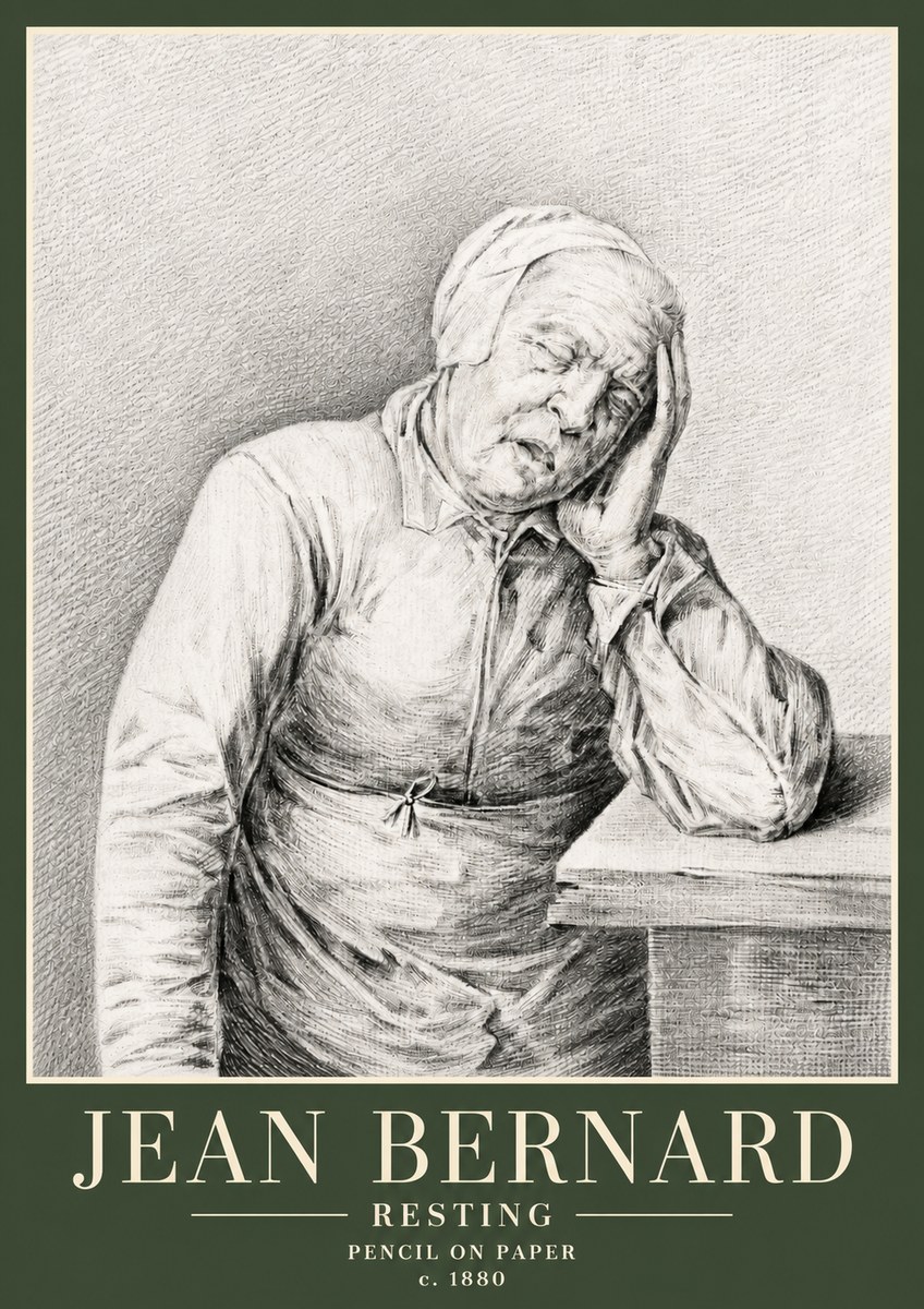 Jean Bernard Resting No3 - Plakát