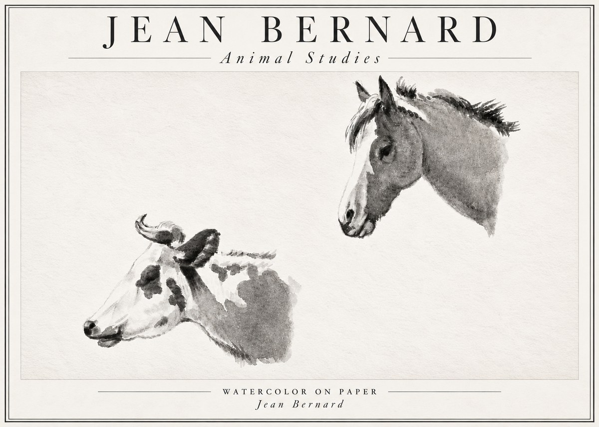 Jean Bernard Animal Studies No4 - Plakát
