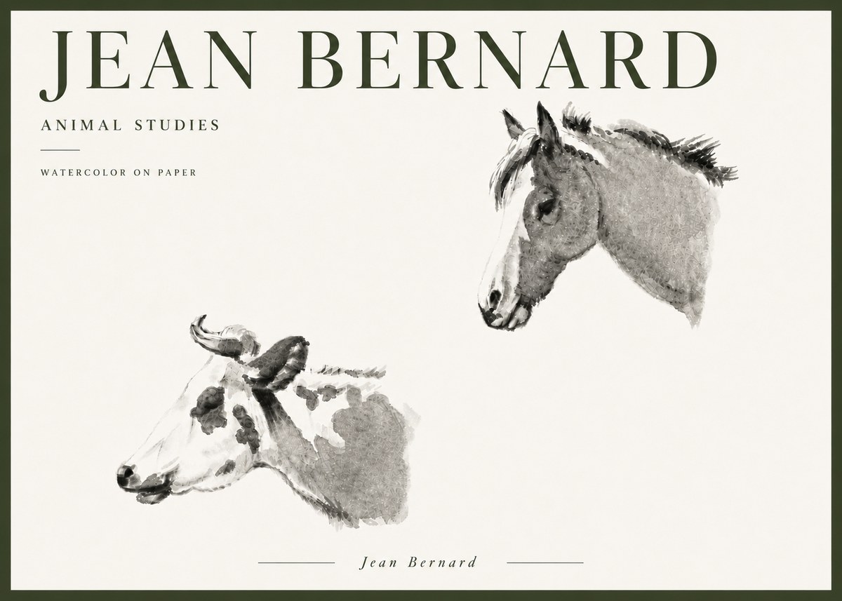 Jean Bernard Animal Studies No6 - Plakát