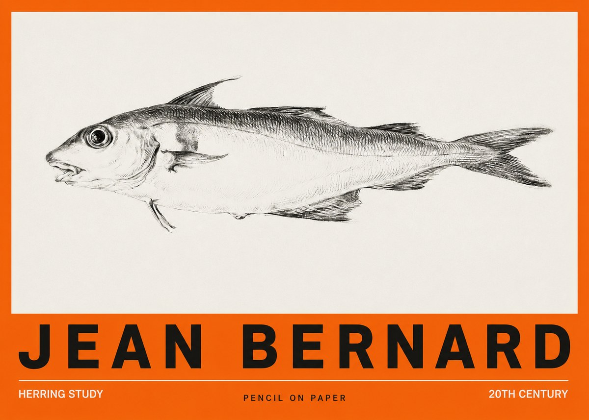 Jean Bernard Herring Study No2 - Plakát