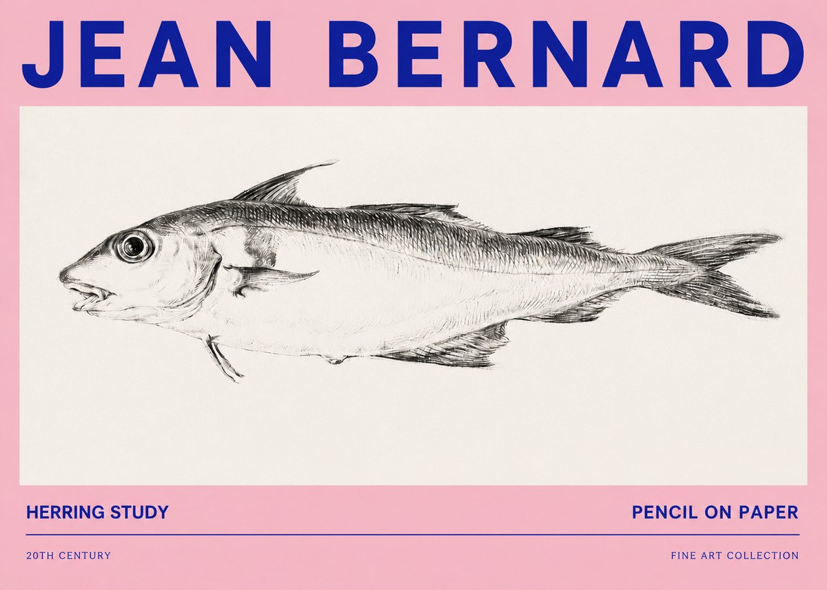 Jean Bernard Herring Study No3 - Plakát