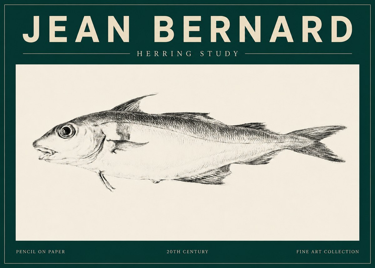 Jean Bernard Herring Study No4 - Plakát