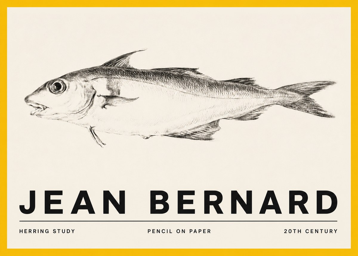 Jean Bernard Herring Study No5 - Plakát