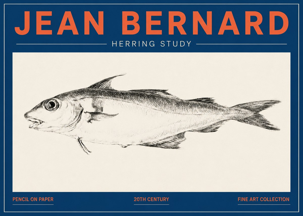 Jean Bernard Herring Study No6 - Plakát