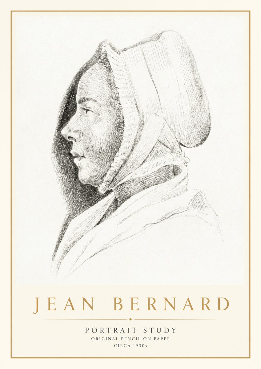 Jean Bernard Portrait Study VI No1 - Plakát