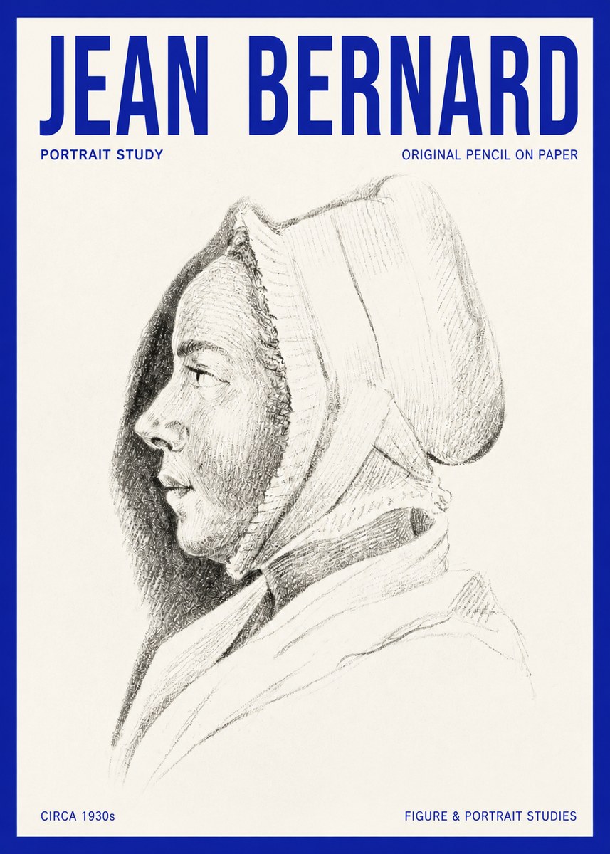 Jean Bernard Portrait Study VI No2 - Plakát