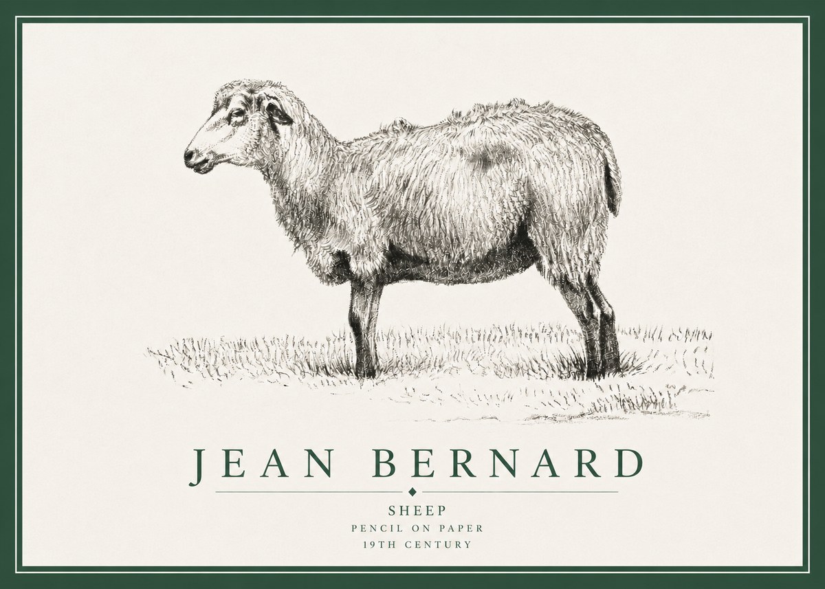 Jean Bernard Sheep No3 - Plakát