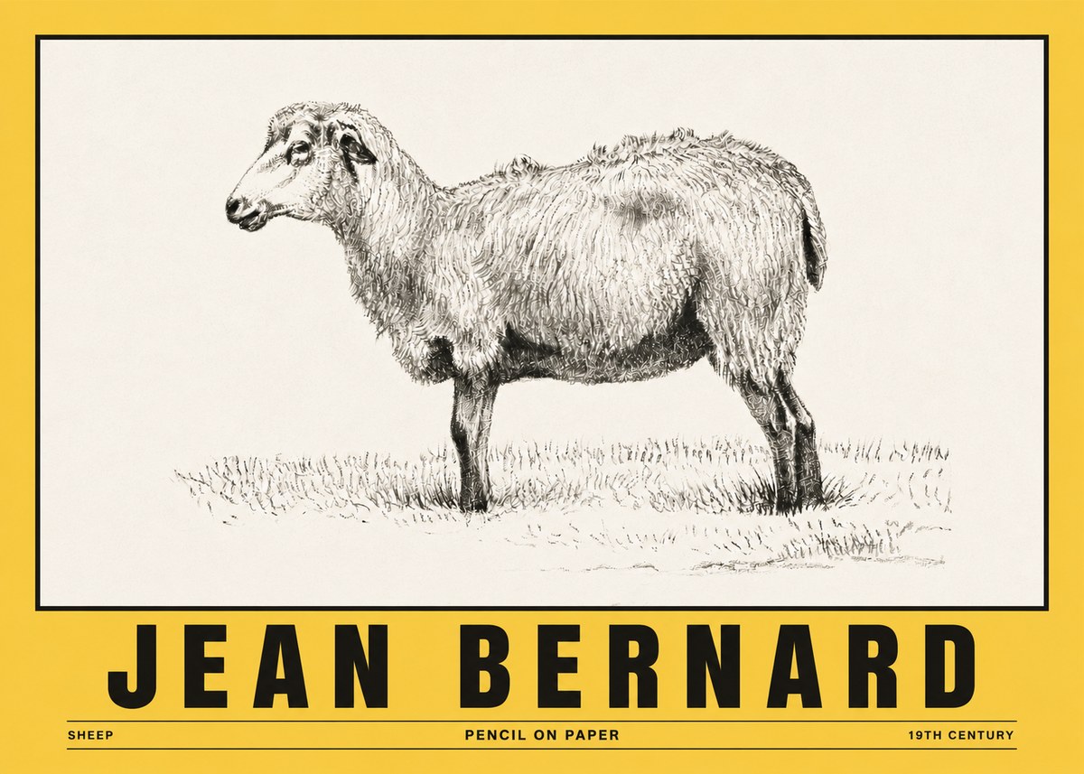 Jean Bernard Sheep No5 - Plakát