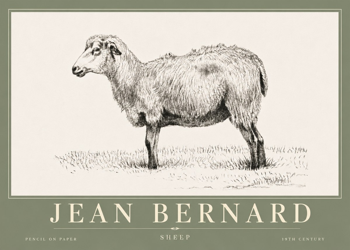 Jean Bernard Sheep No6 - Plakát
