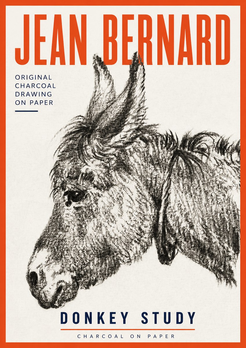 Jean Bernard Donkey Study III No4 - Plakát