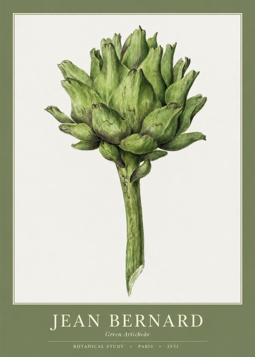 Jean Bernard Green Artichoke No1 - Plakát
