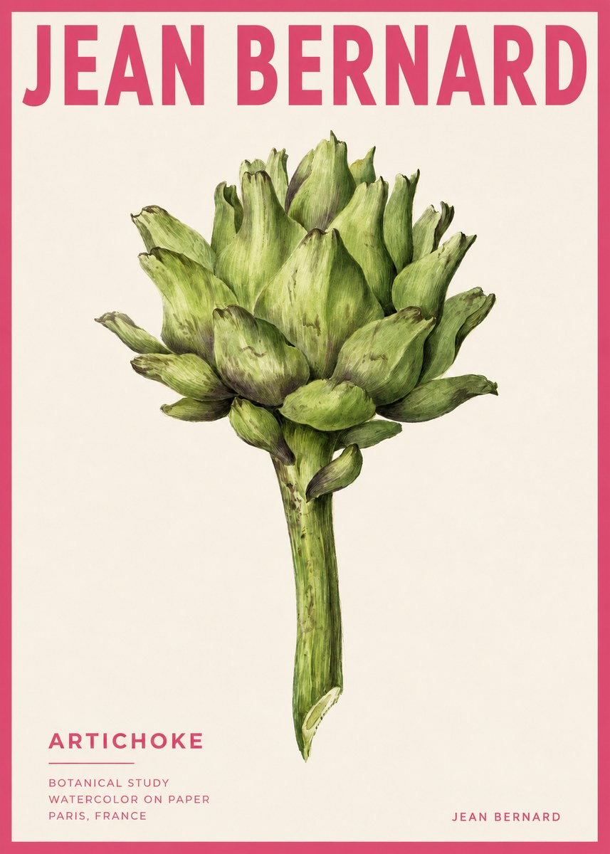 Jean Bernard Green Artichoke No4 - Plakát