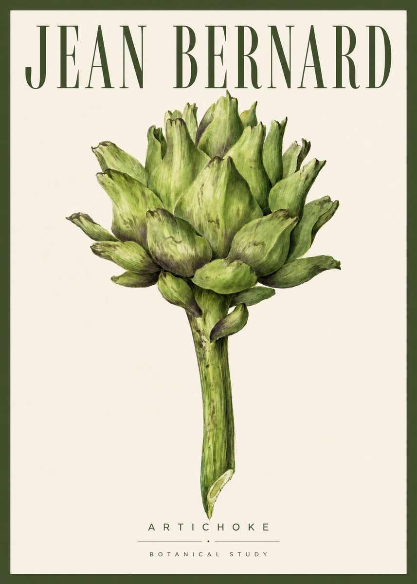 Jean Bernard Green Artichoke No5 - Plakát