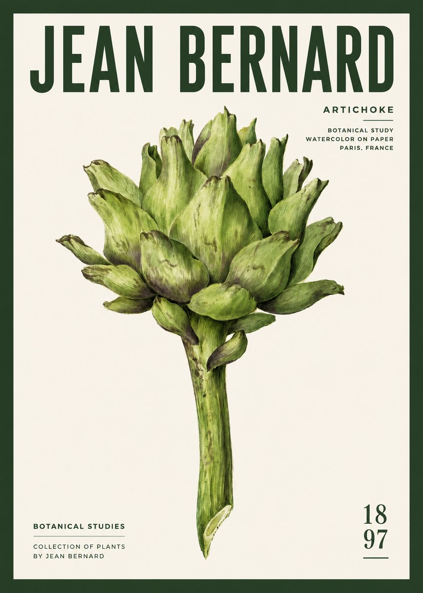 Jean Bernard Green Artichoke No6 - Plakát