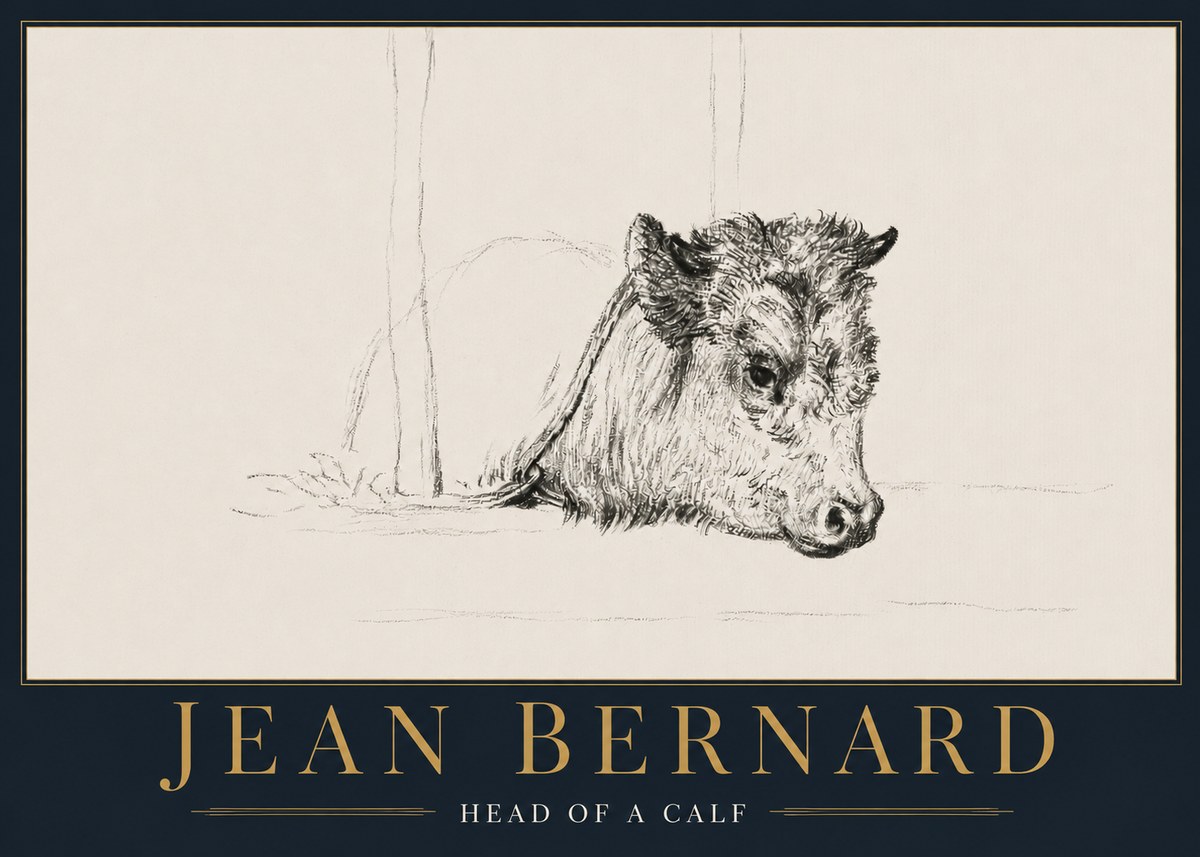 Jean Bernard Study of a Calf I No5 - Plakát