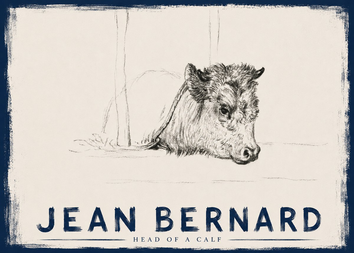 Jean Bernard Study of a Calf I No6 - Plakát