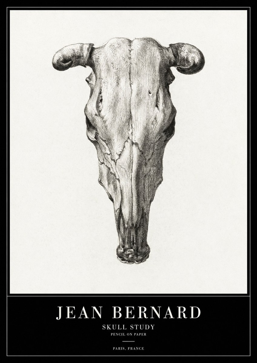 Jean Bernard Skull Study No2 - Plakát