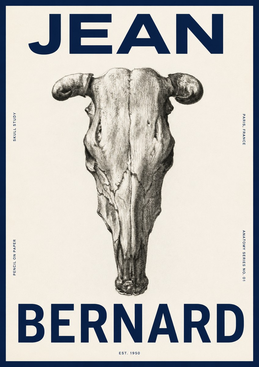 Jean Bernard Skull Study No4 - Plakát