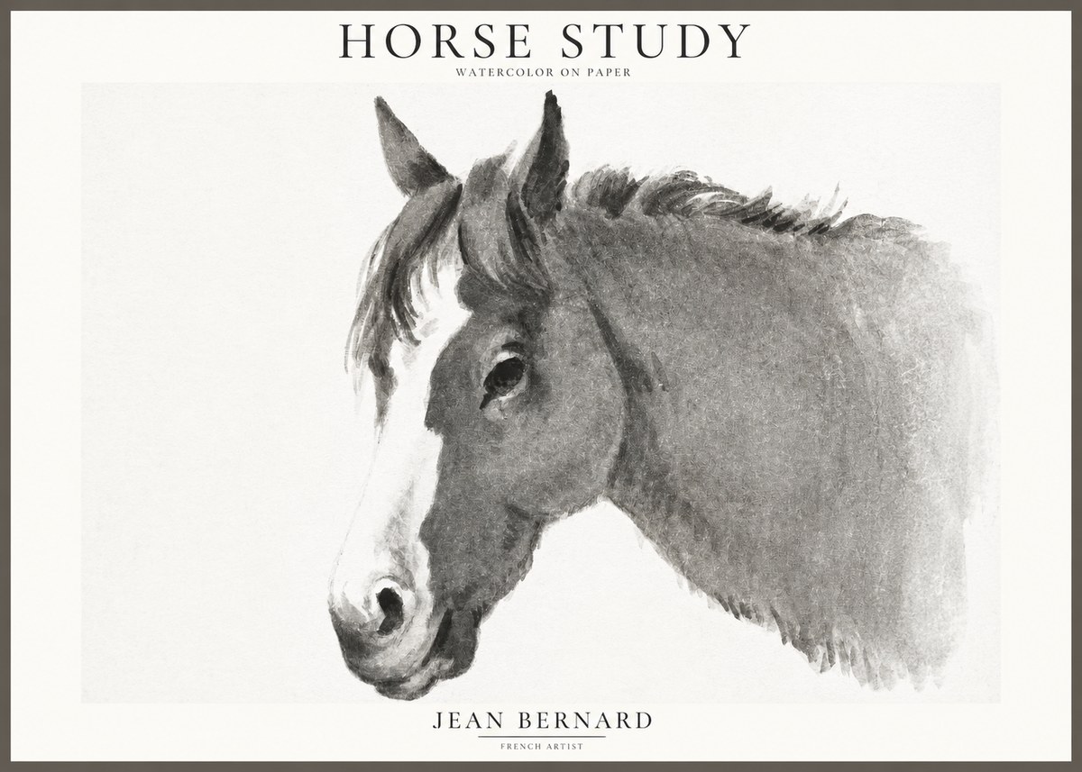 Jean Bernard Horse Study I No1 - Plakát