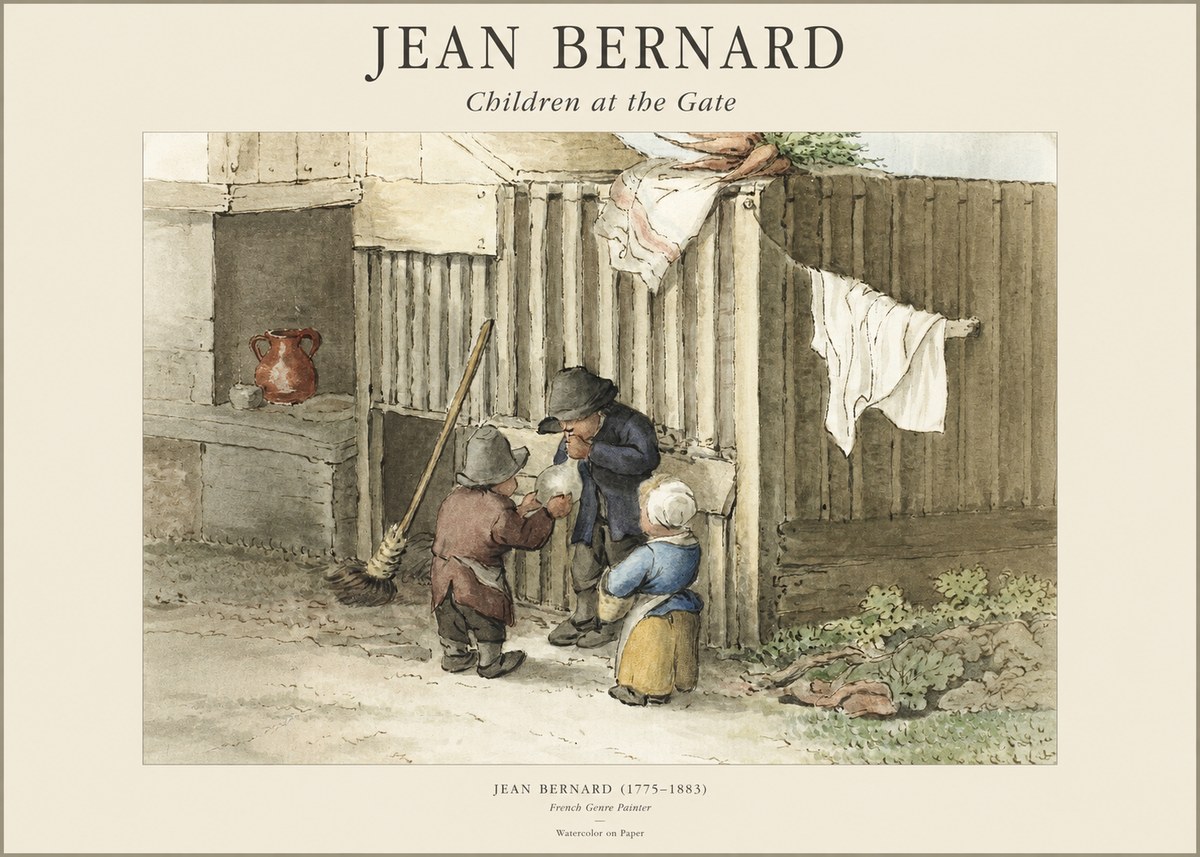 Jean Bernard Children at the Gate No1 - Plakát