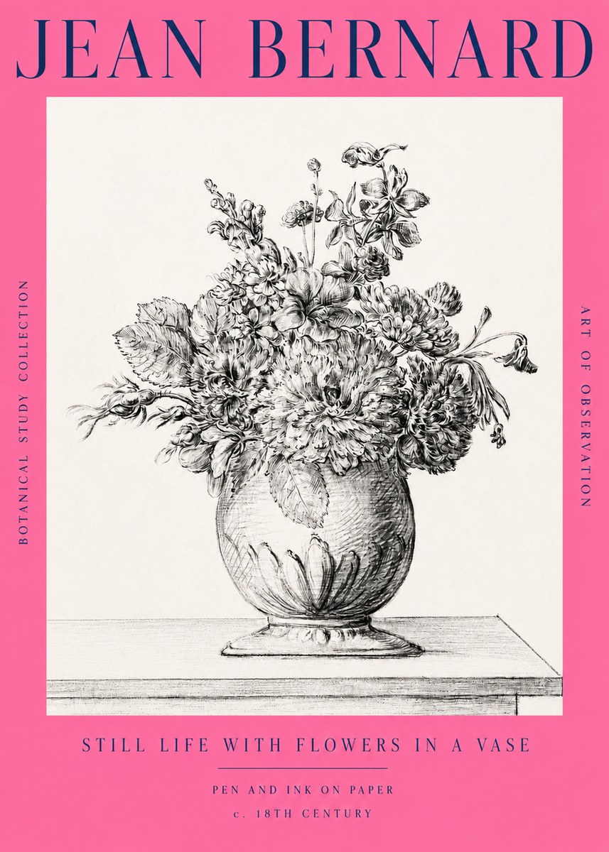 Jean Bernard Floral Composition in a Vase No3 - Plakát