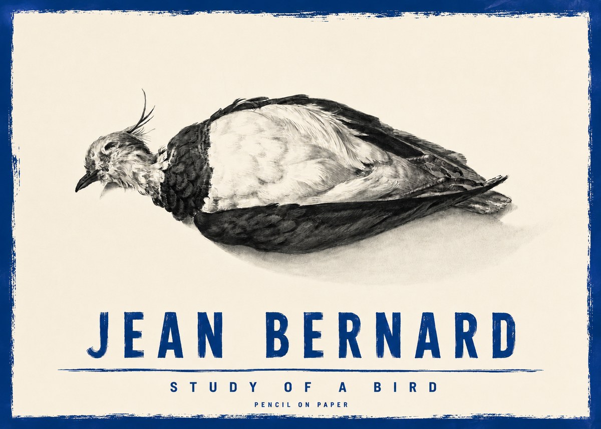Jean Bernard Study of a Bird II No4 - Plakát