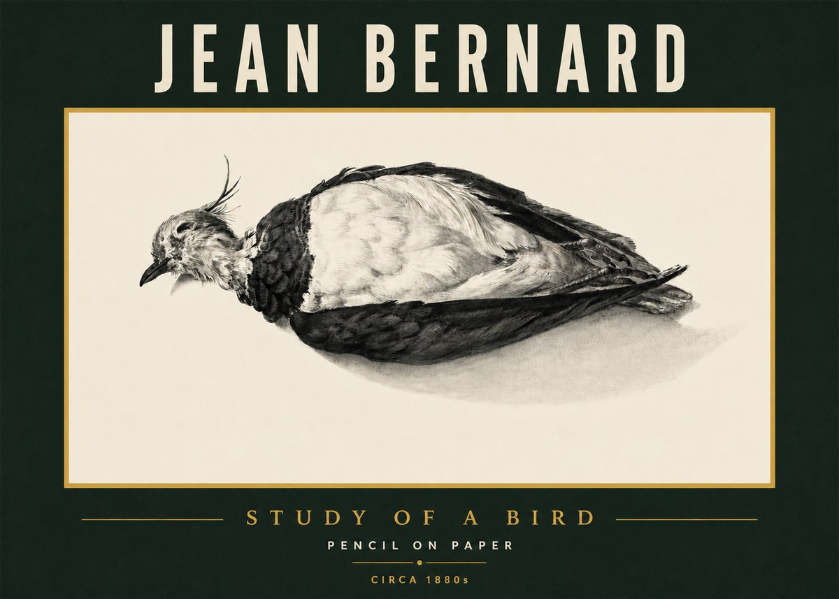 Jean Bernard Study of a Bird II No5 - Plakát