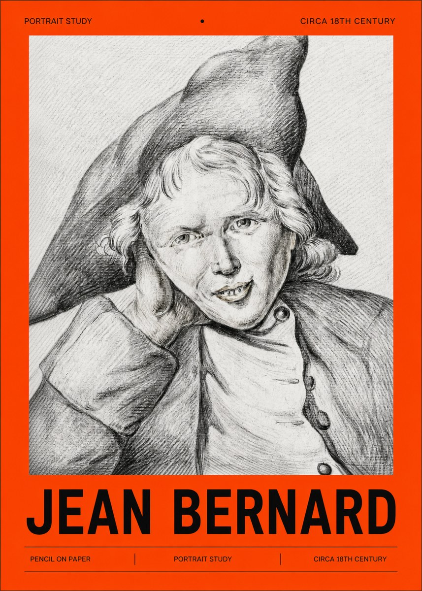 Jean Bernard Portrait Study VII No2 - Plakát