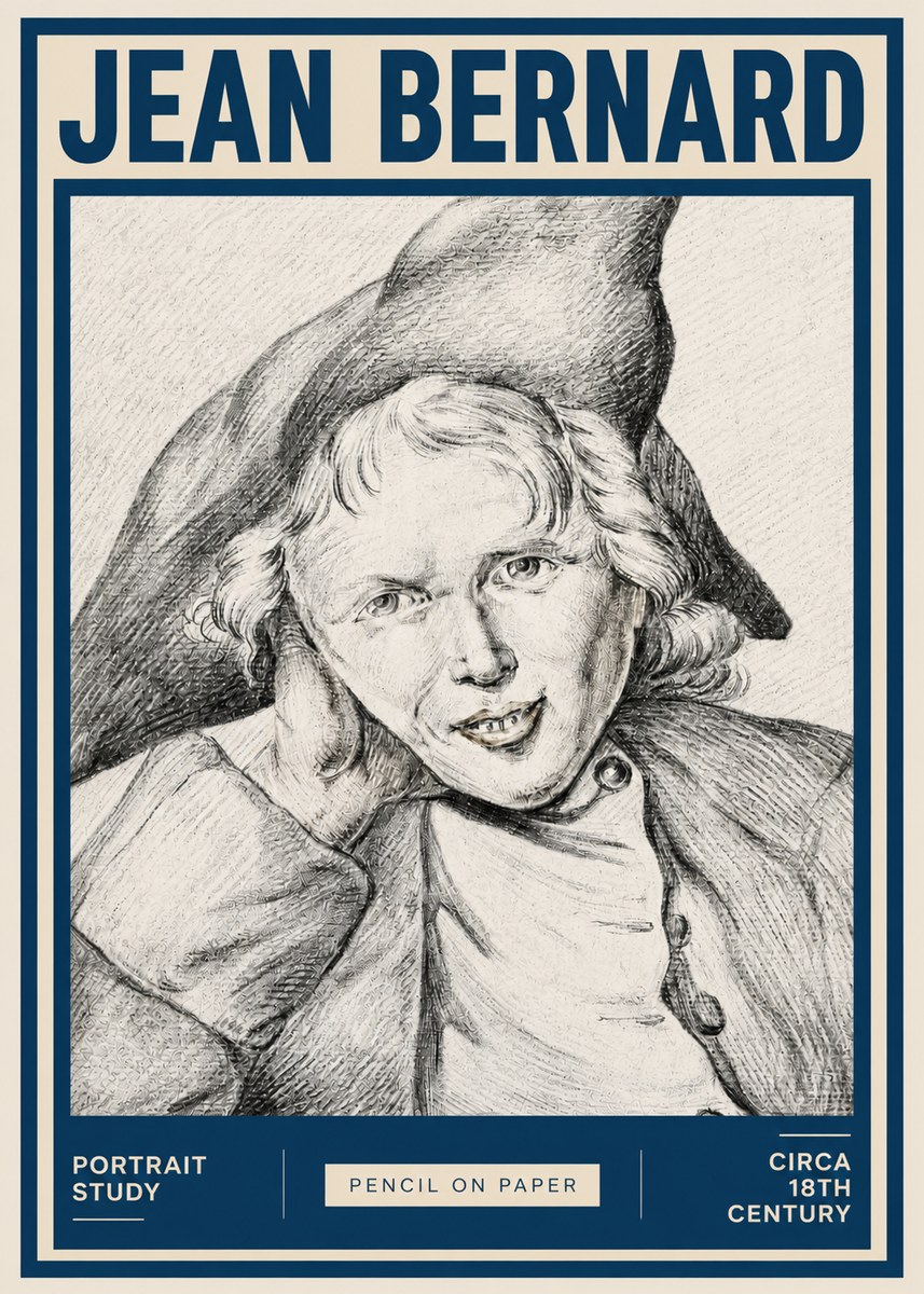 Jean Bernard Portrait Study VII No3 - Plakát