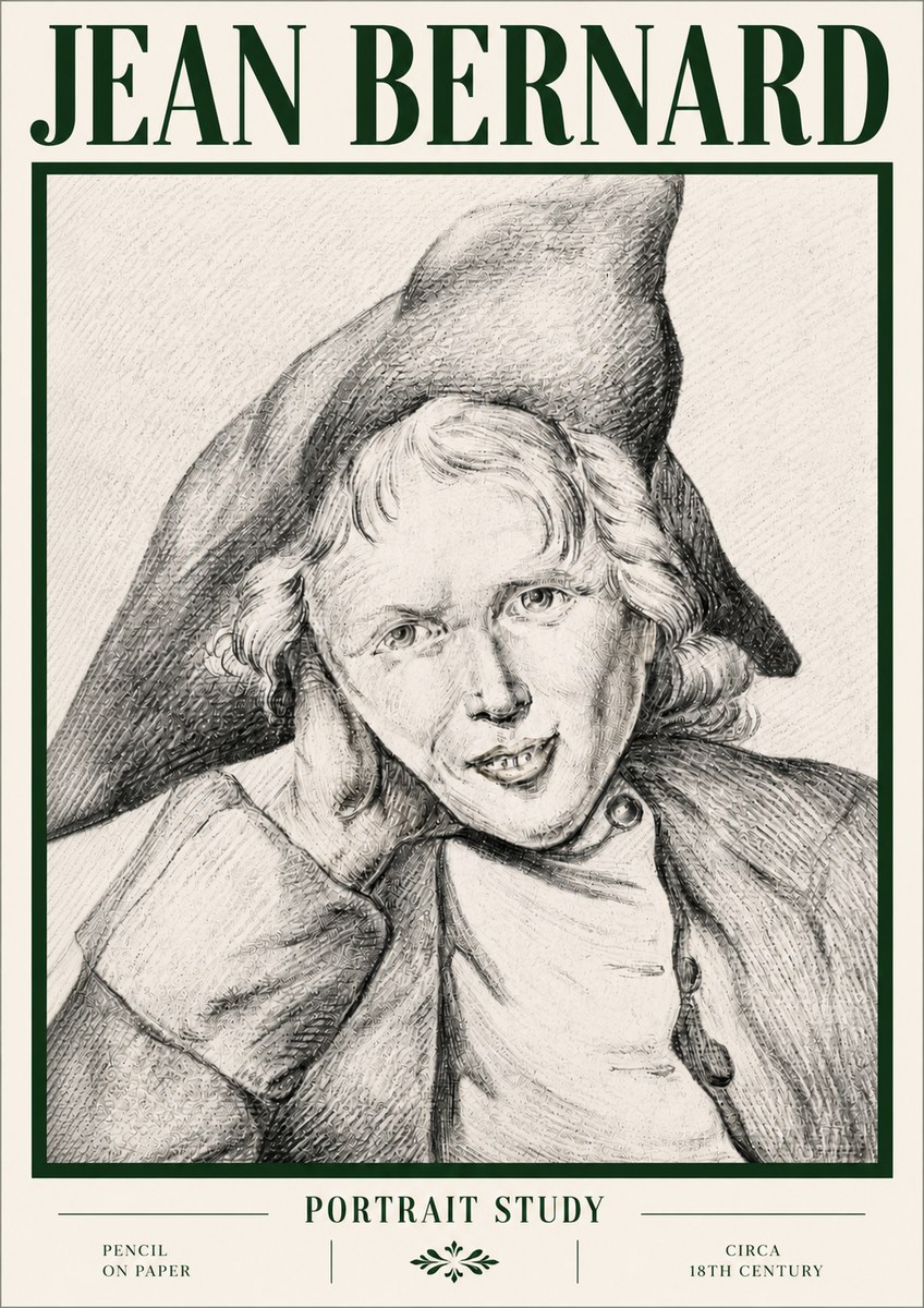 Jean Bernard Portrait Study VII No4 - Plakát
