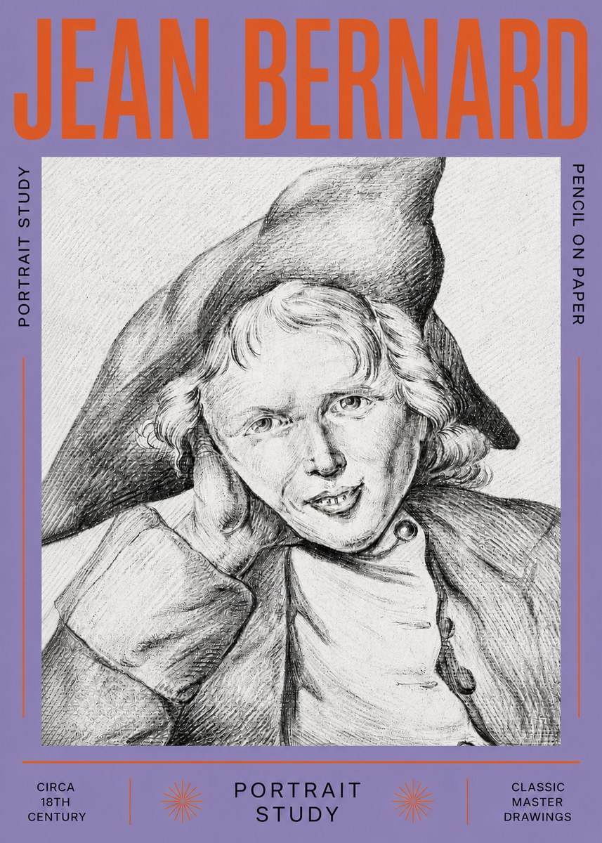 Jean Bernard Portrait Study VII No5 - Plakát