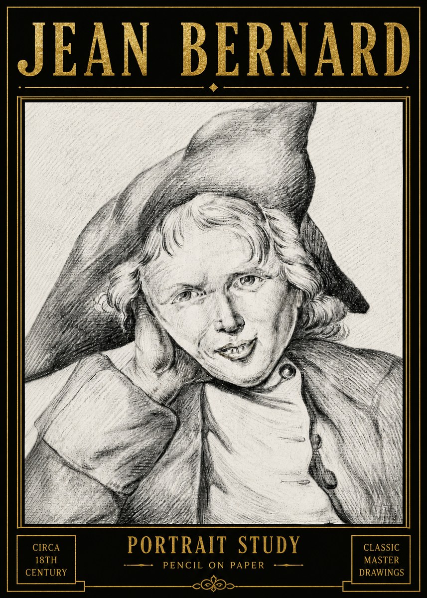 Jean Bernard Portrait Study VII No6 - Plakát