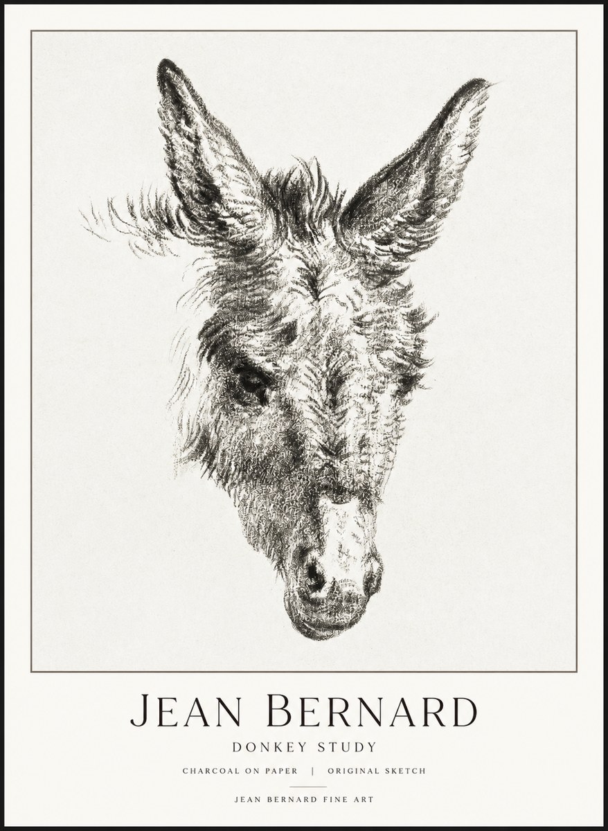 Jean Bernard Donkey Study IV No3 - Plakát