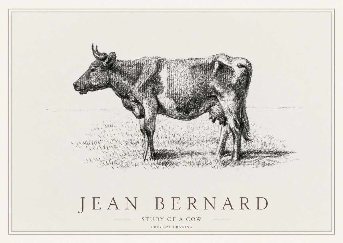 Jean Bernard Cow I No3 - Plakát