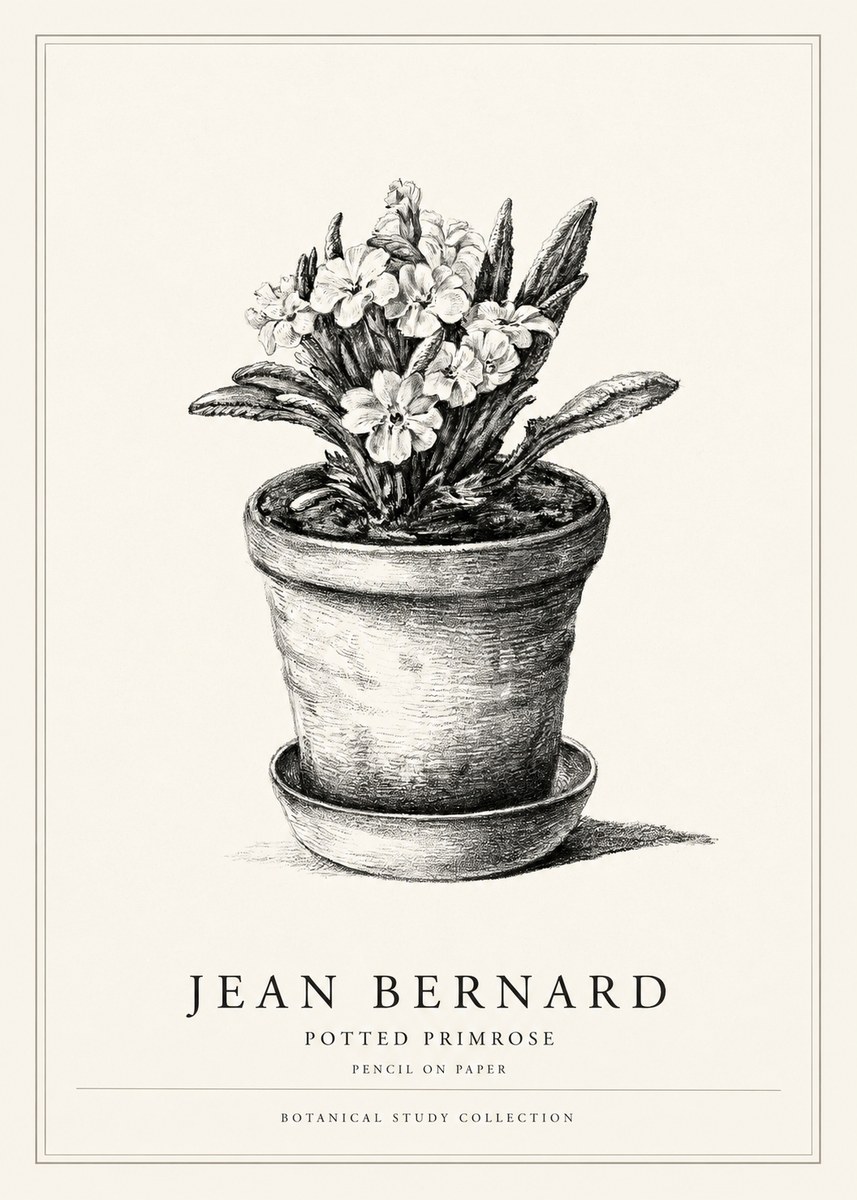 Jean Bernard Potted Primrose No1 - Plakát