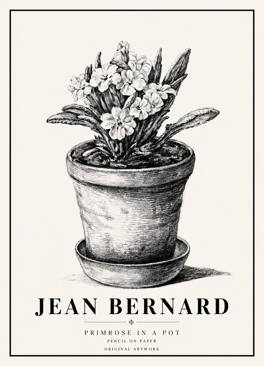 Jean Bernard Potted Primrose No6 - Plakát