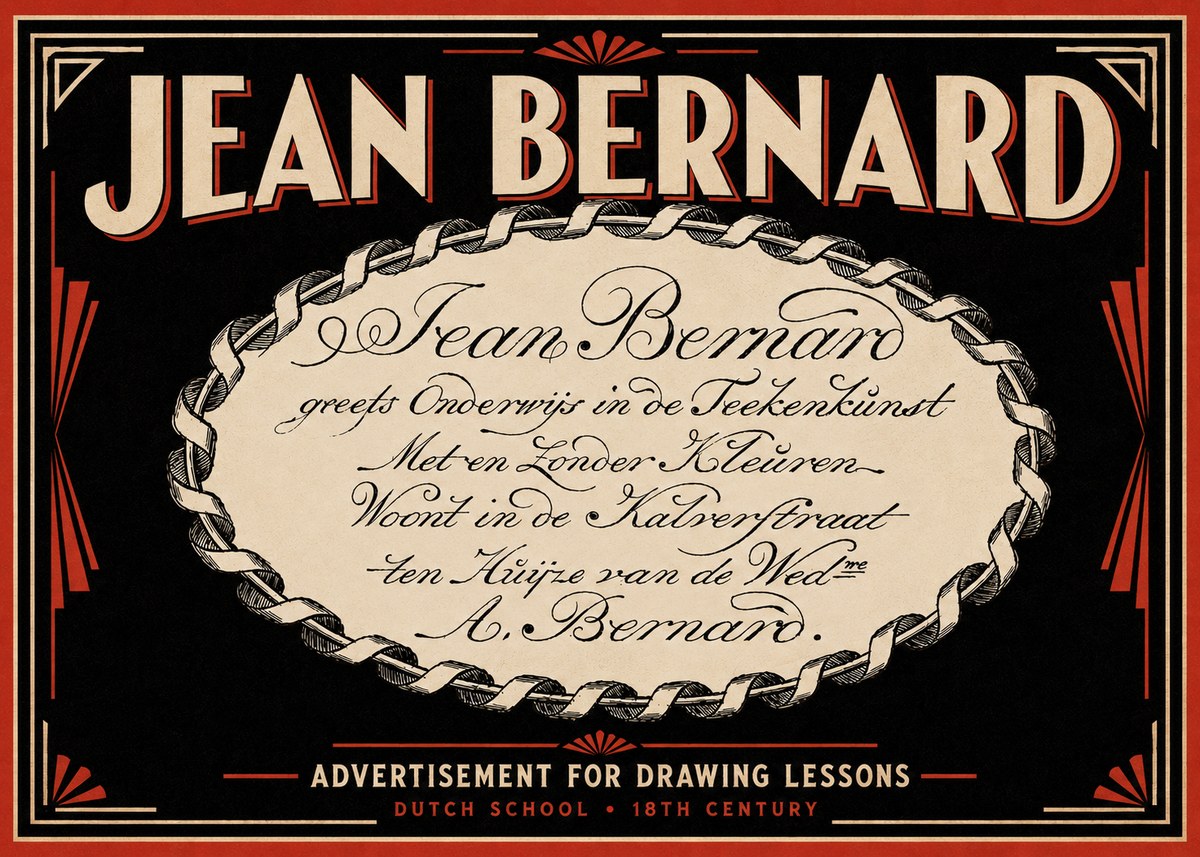 Jean Bernard Jean Bernard - Teacher of the Art of Drawing No6 - Plakát